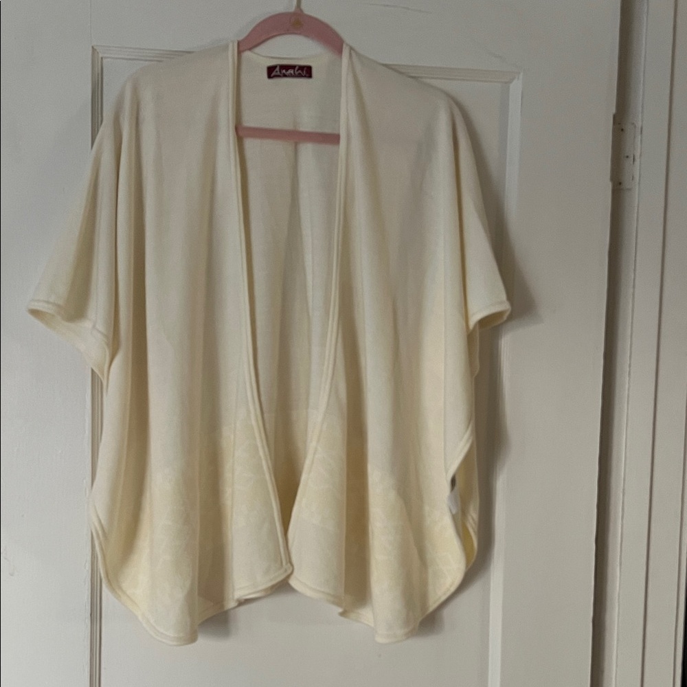 Soft Cream Open-Front Shrug